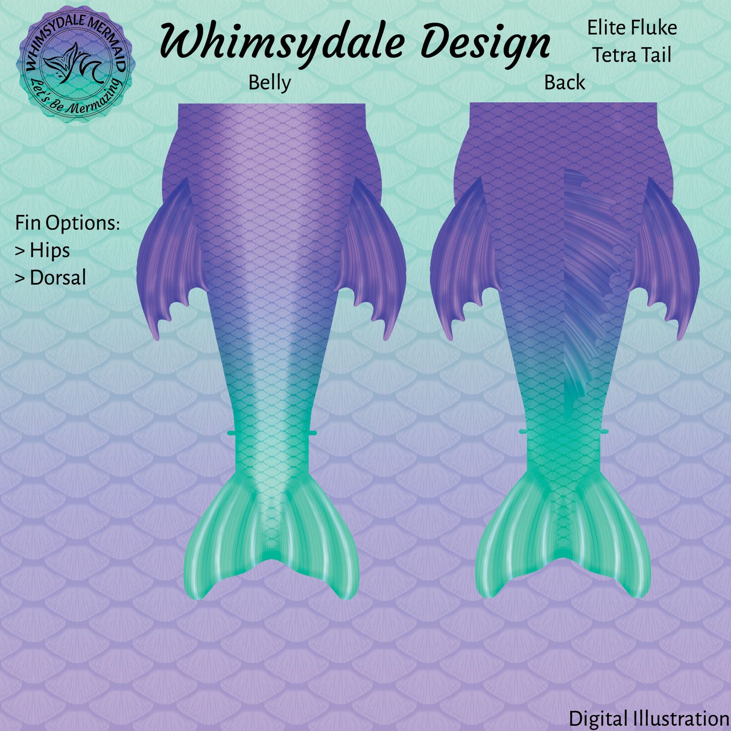 Whimsydale Design Mermaid Tail - Elite Tetra