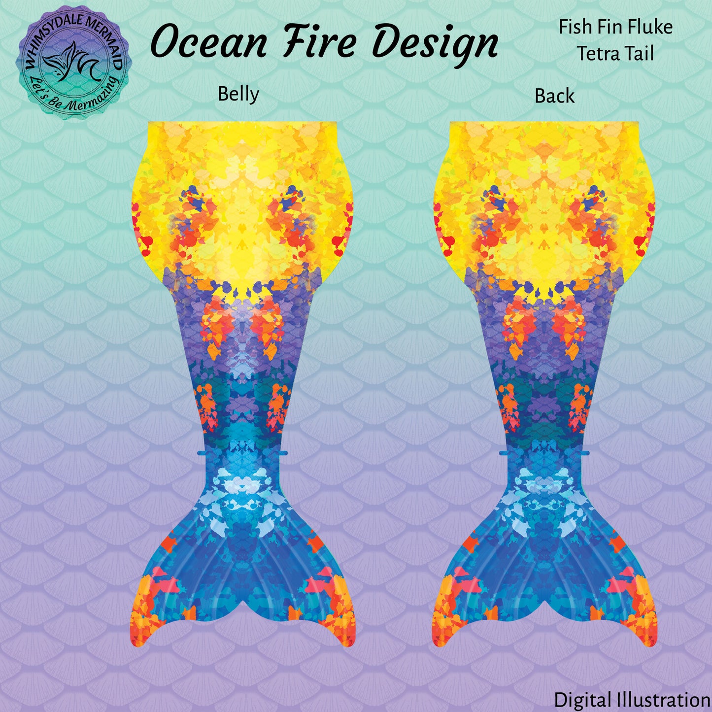 Ocean Fire Design Tetra Mermaid Tail