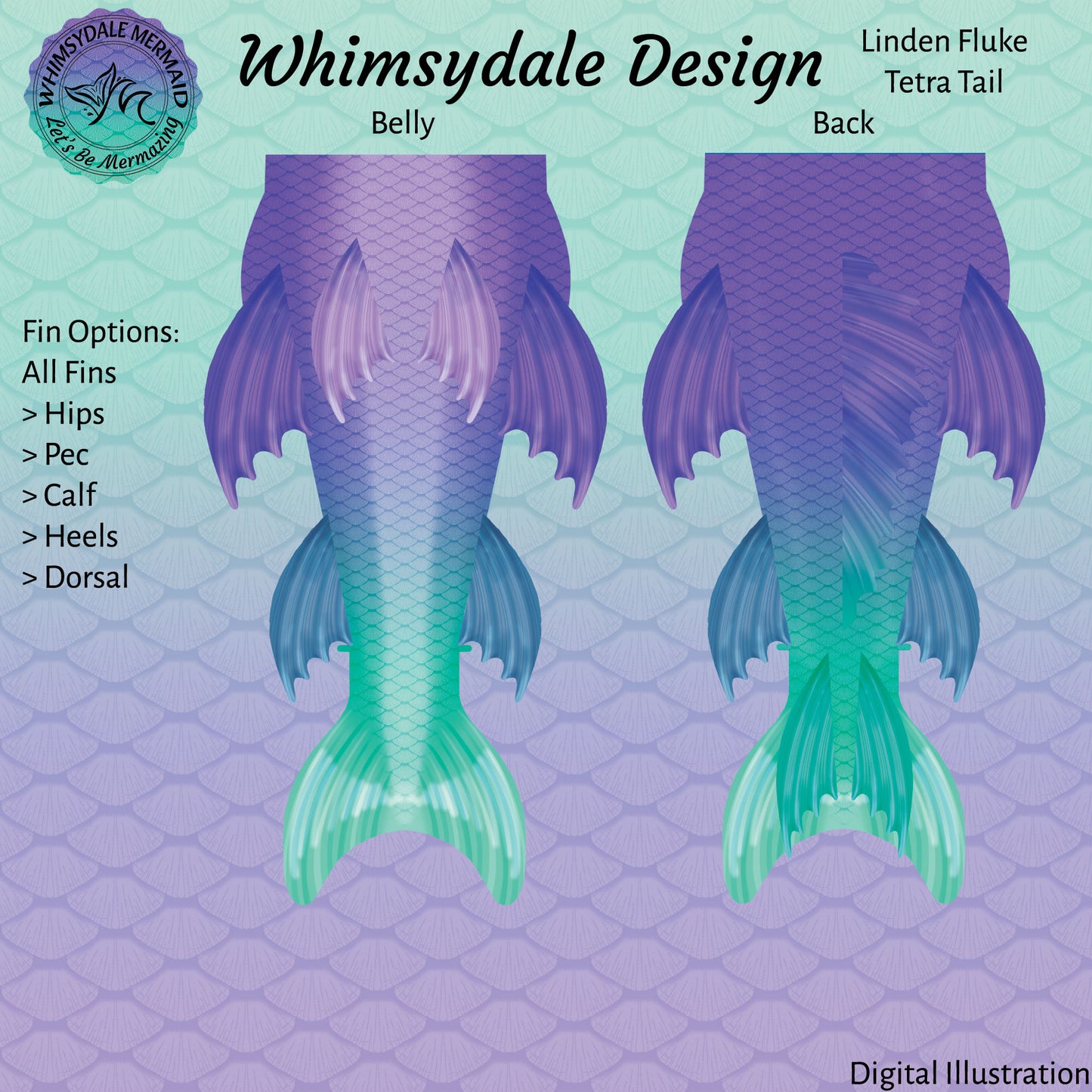 Whimsydale Design Mermaid Tail - Linden Tetra