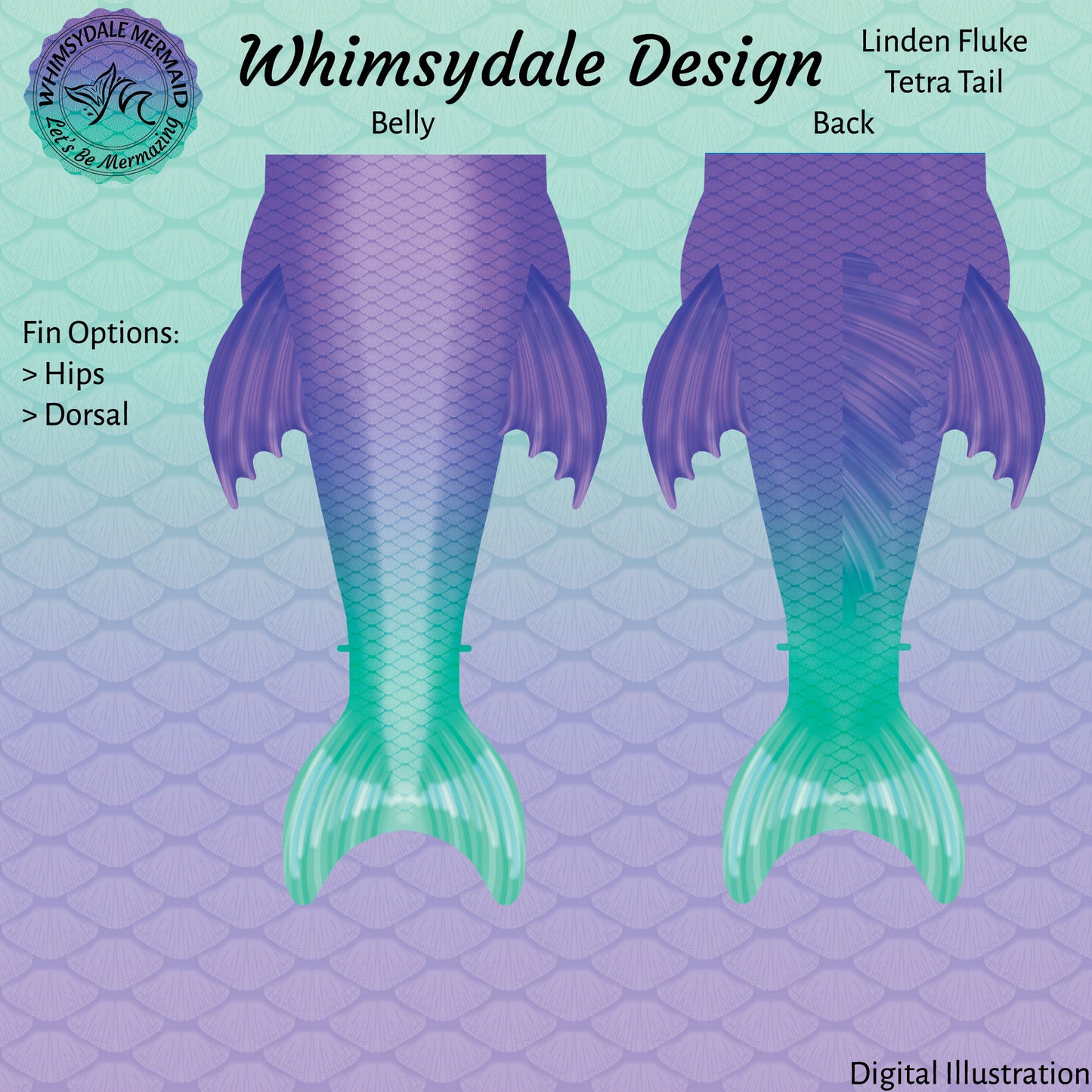 Whimsydale Design Mermaid Tail - Linden Tetra