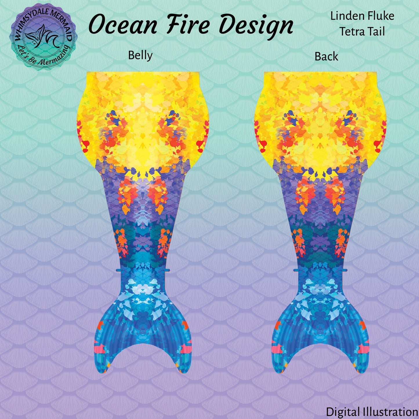 Ocean Fire Design Tetra Mermaid Tail