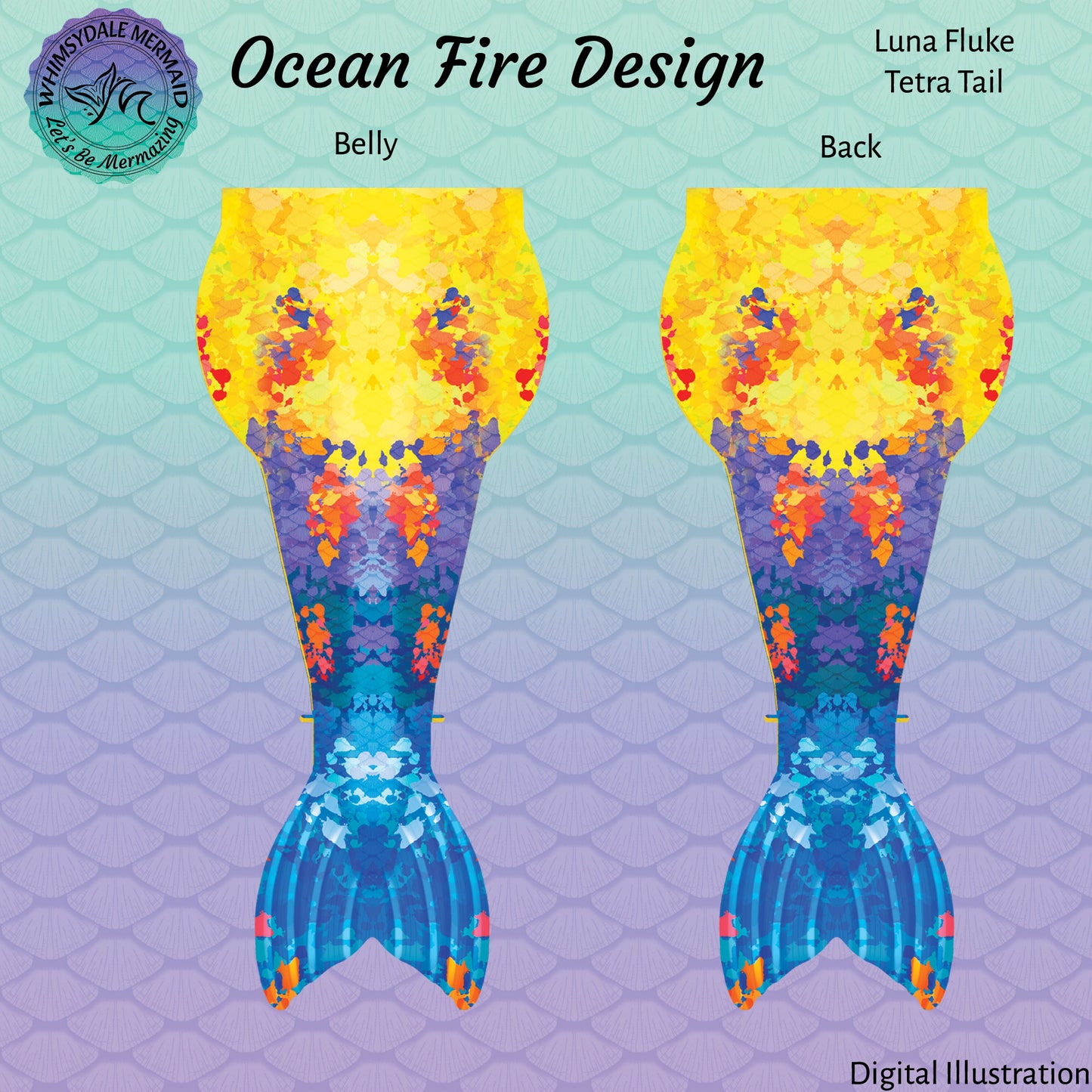 Ocean Fire Design Tetra Mermaid Tail