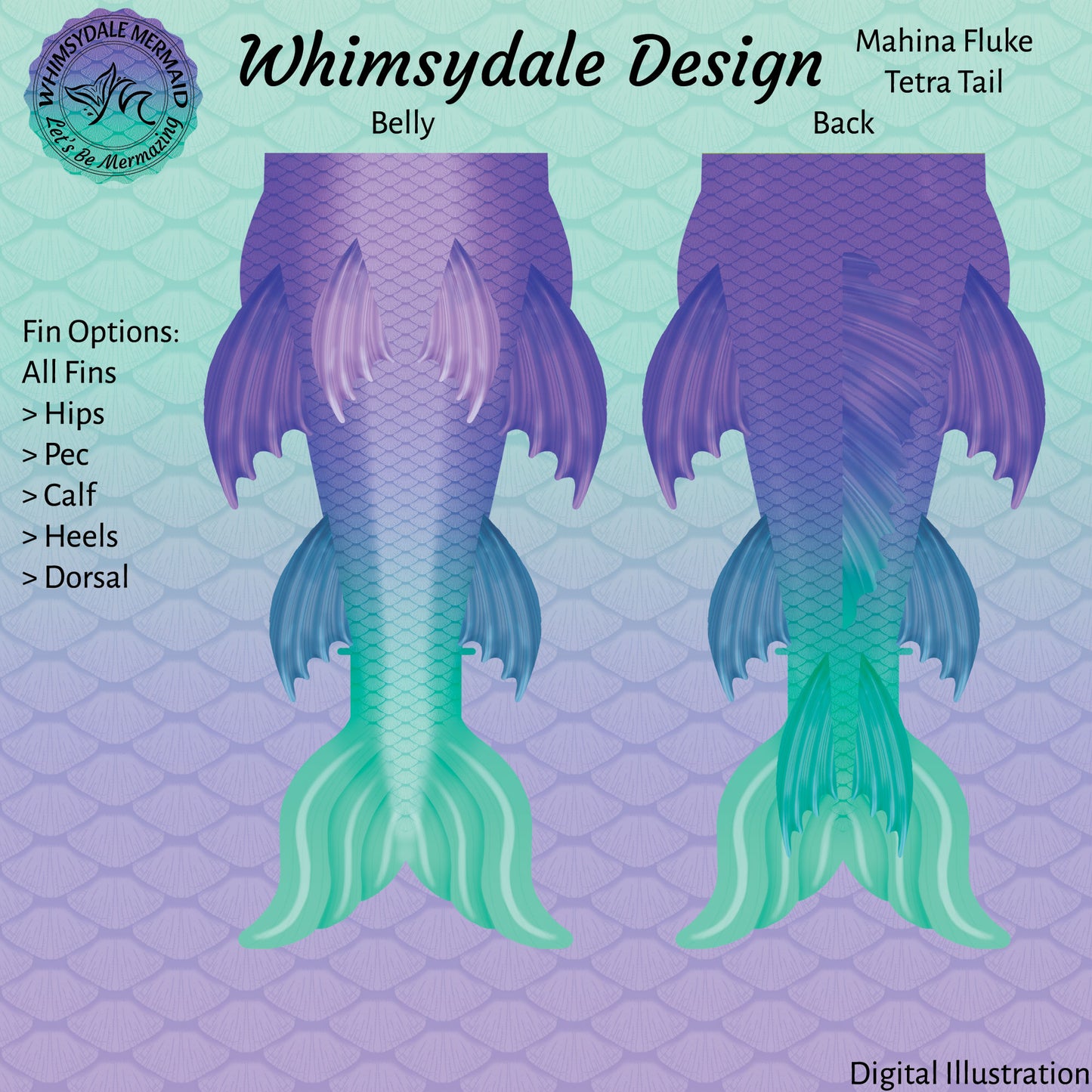 Whimsydale Design Mermaid Tail - Mahina Tetra