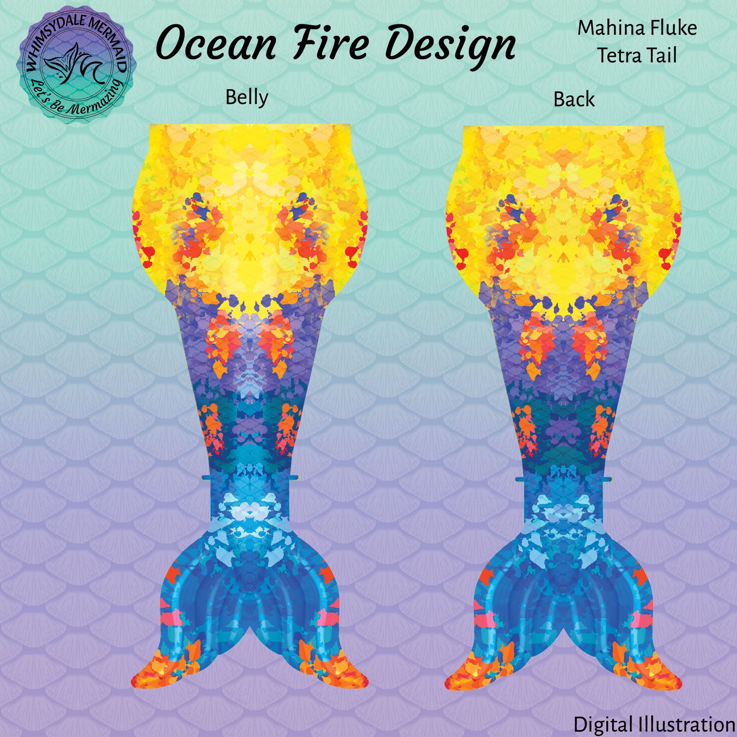 Ocean Fire Design Tetra Mermaid Tail