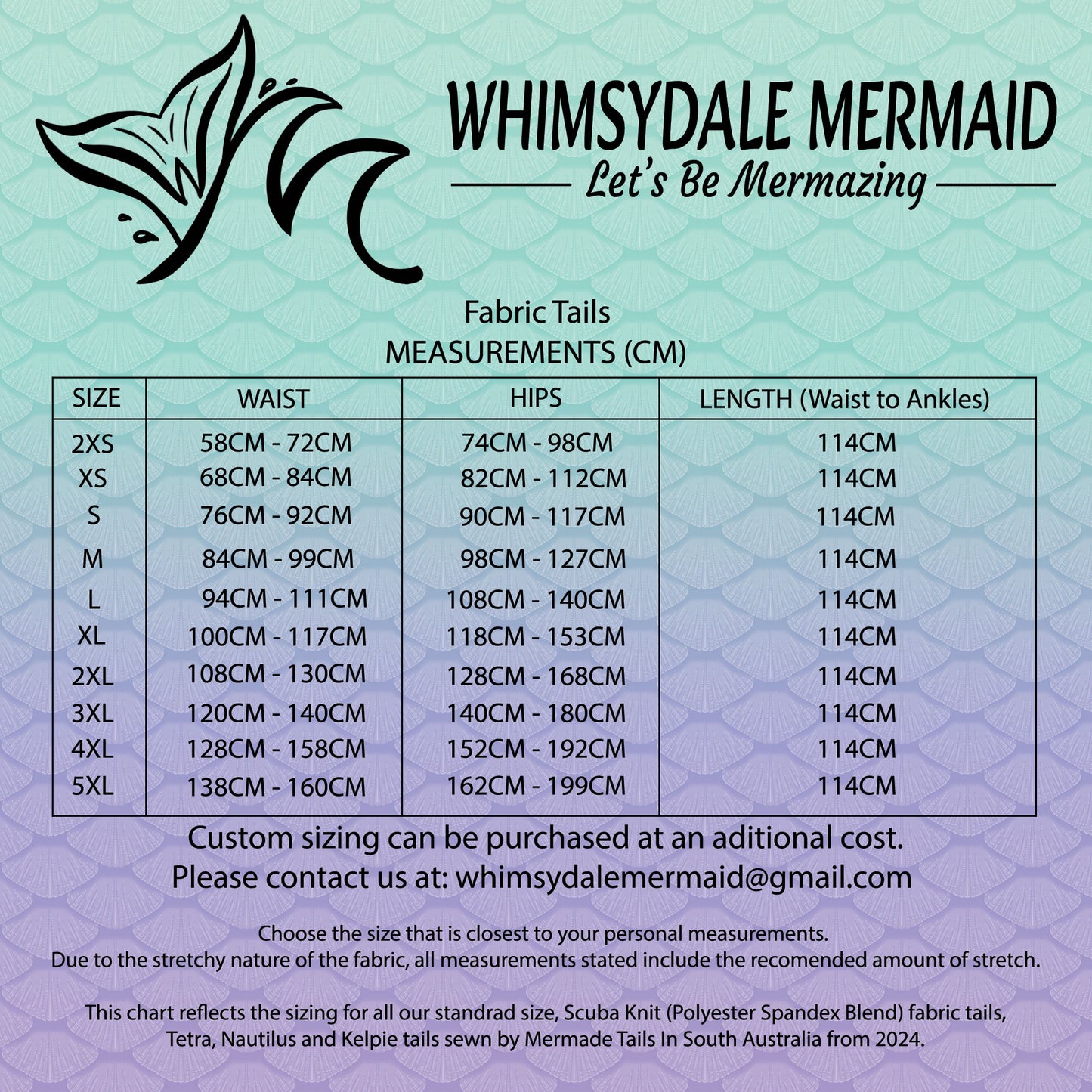 Whimsydale Design Mermaid Tail - Fish Fin Tetra