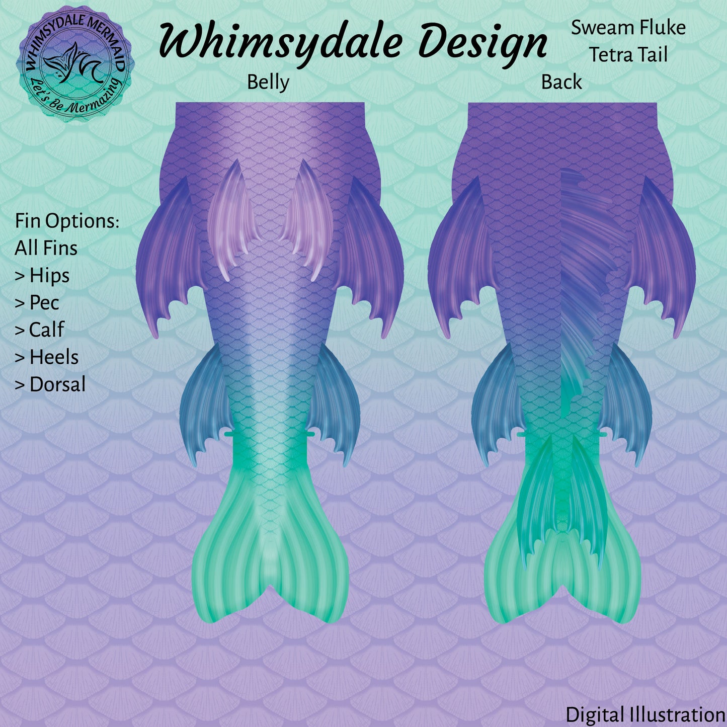 Whimsydale Design Mermaid Tail - Sweam Tetra